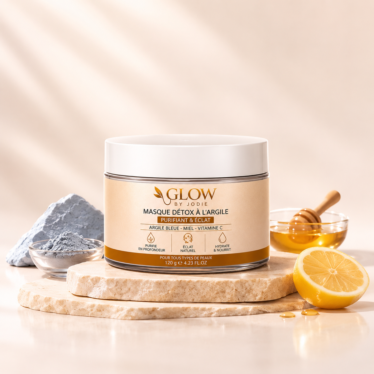 Masque Visage Purifiant à l'Argile Bleue
