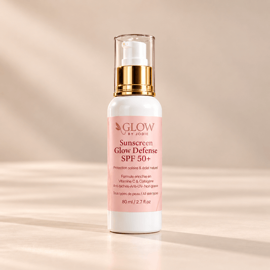 Crème Solaire SPF 50 - soin visage et corps peau noire et métisse et caucasien GLOW BY JODIE