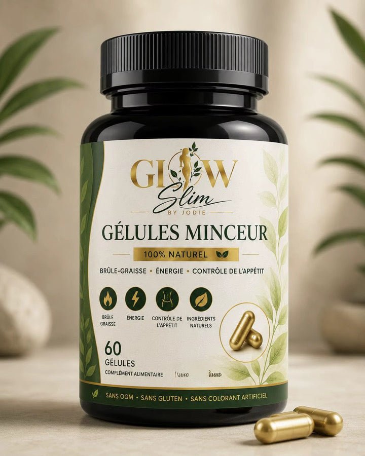 GÉLULES MINCEUR — GLOW SLIM - soin visage et corps peau noire et métisse et caucasien GLOW BY JODIE