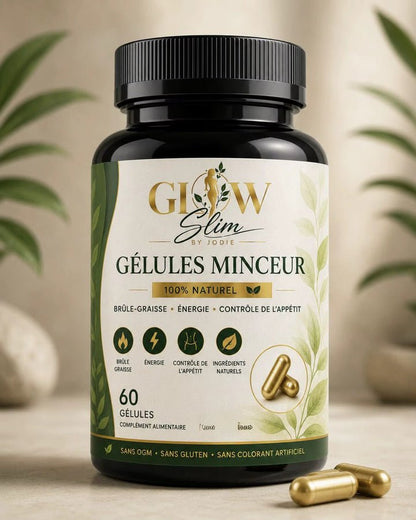 GÉLULES MINCEUR — GLOW SLIM - soin visage et corps peau noire et métisse et caucasien GLOW BY JODIE
