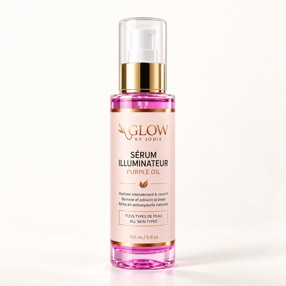 Sérum Illuminateur Purple Oil - soin visage et corps peau noire et métisse et caucasien GLOW BY JODIE