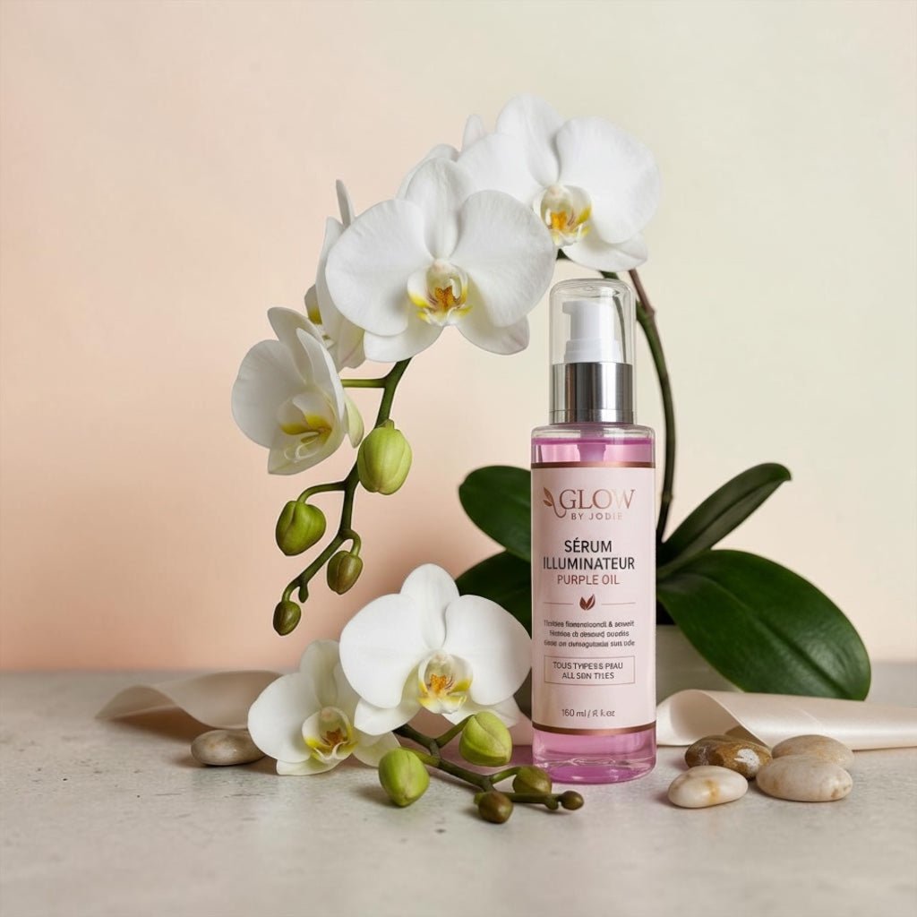 Sérum Illuminateur Purple Oil - soin visage et corps peau noire et métisse et caucasien GLOW BY JODIE