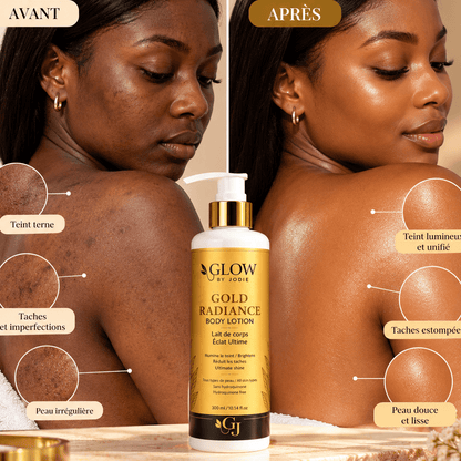 Gel Douche Éclat Ultime - soin visage et corps peau noire et métisse et caucasien GLOW BY JODIE