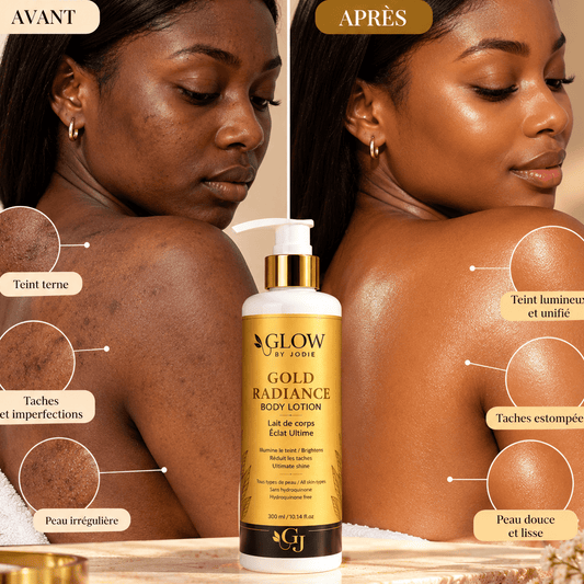 Gel Douche Éclat Ultime - soin visage et corps peau noire et métisse et caucasien GLOW BY JODIE