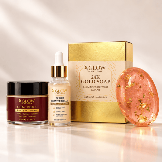 Glow Visage - Routine anti-imperfection & Eclat - soin visage et corps peau noire et métisse et caucasien GLOW BY JODIE