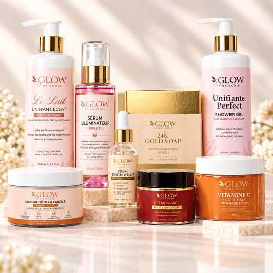 Glow Mama - Gamme complète Visage & Corps - soin visage et corps peau noire et métisse et caucasien GLOW BY JODIE