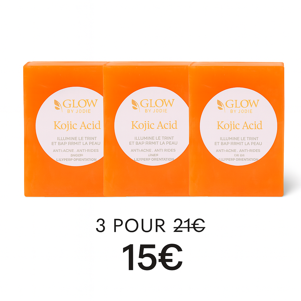 Pack de 3 savons à l'acide kojique & papaye